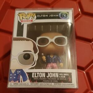 Elton John Red White Blue #63 Funko Pop